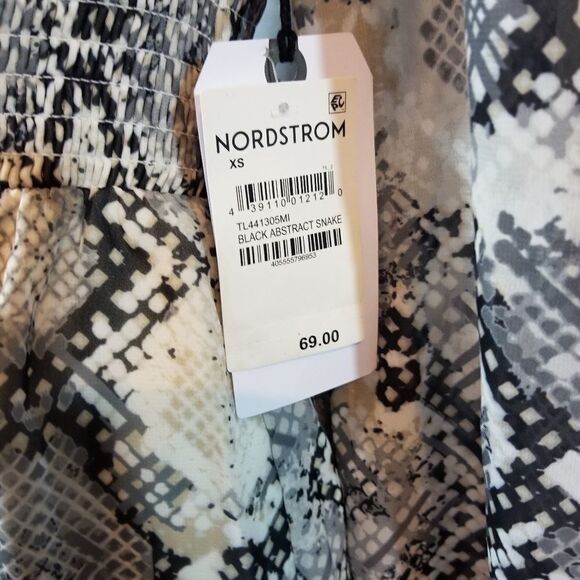 Leith Snake Print Smocked Minidress Size XS - Picture 6 of 8